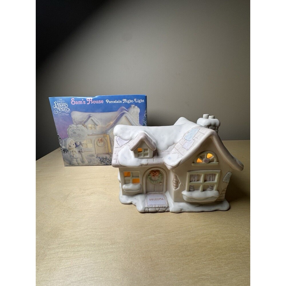 Precious Moments Sugar Town 7 Pc Christmas Village Sam’s House Lot w/ Boxes VTG - Picture 4 of 15